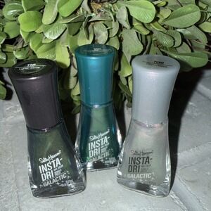 Sally Hansen Insta-Dri Nail Polish Lot Of 3 Galactic 109,‎ 116 & 115 Colors NEW